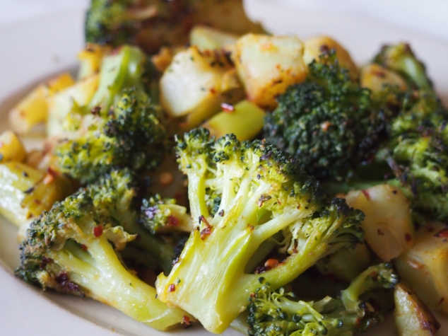 Spicy Roasted Broccoli from Blossoms In Adversity